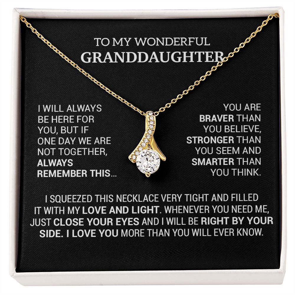 To My Granddaughter Necklace, Birthday Anniversary Granddaughter Gift, Gift from Grandma Grandpa