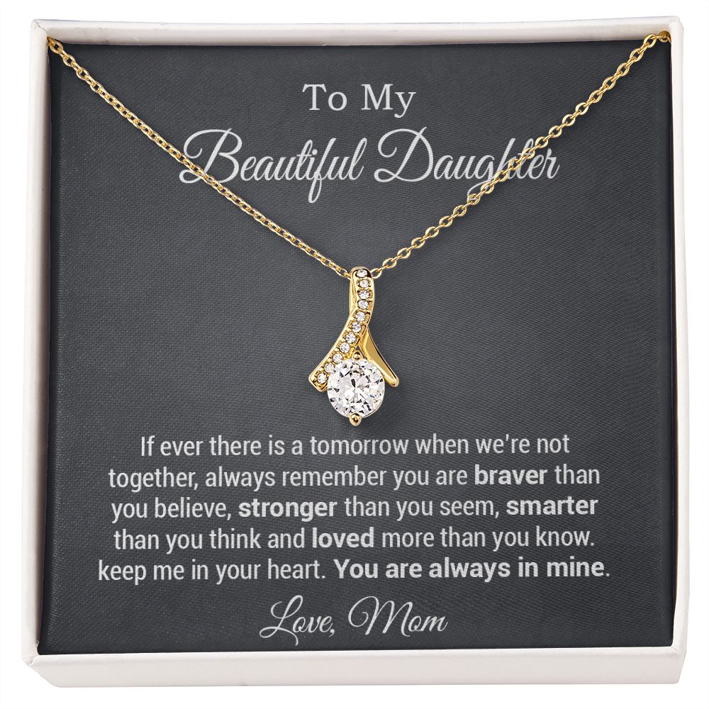 To My Daughter Necklace, Gift For Daughter From Mom, Daughter Mother Necklace
