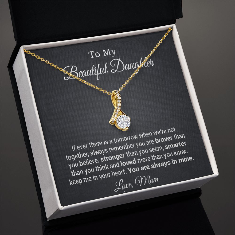 To My Daughter Necklace, Gift For Daughter From Mom, Daughter Mother Necklace