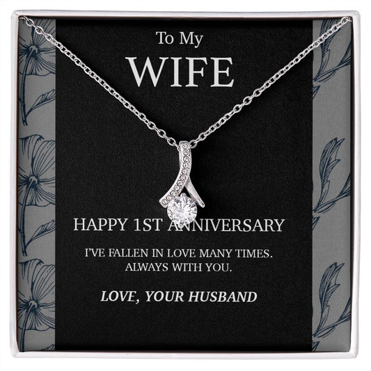 1 Year Anniversary Gift For Wife Necklace, Year Anniversary Gifts,1 Year Wedding