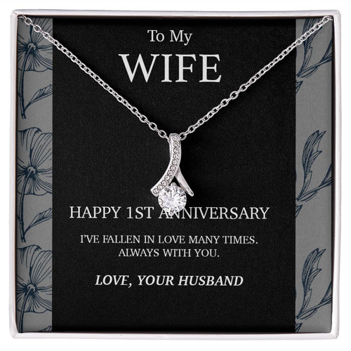 1 Year Anniversary Gift For Wife Necklace, Year Anniversary Gifts,1 Year Wedding