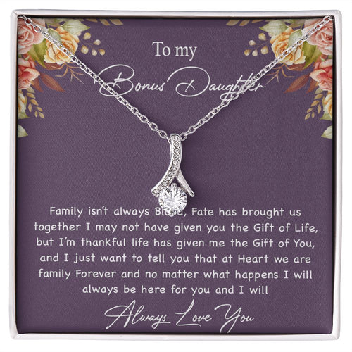 To My Bonus Daughter Necklace, Gift For Daughter, Step Daughter, Christmas Gift