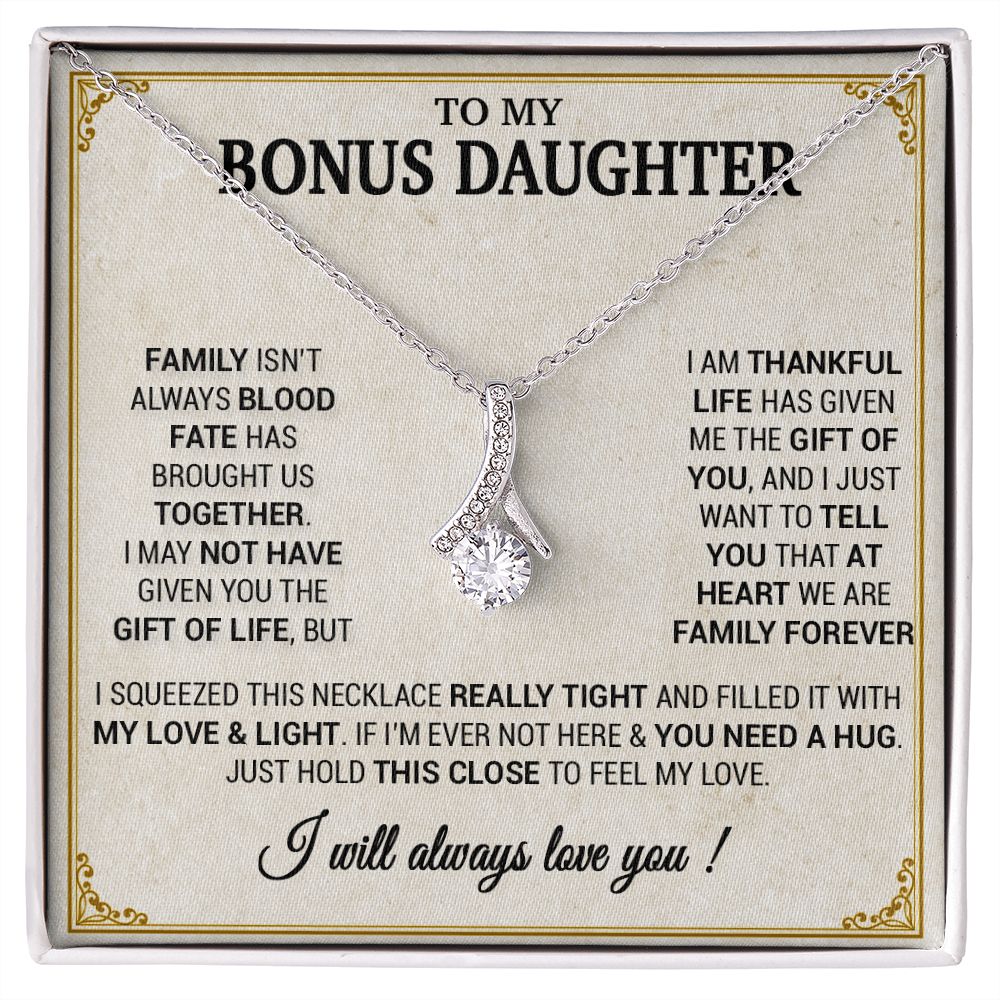 To my bonus daughter necklace