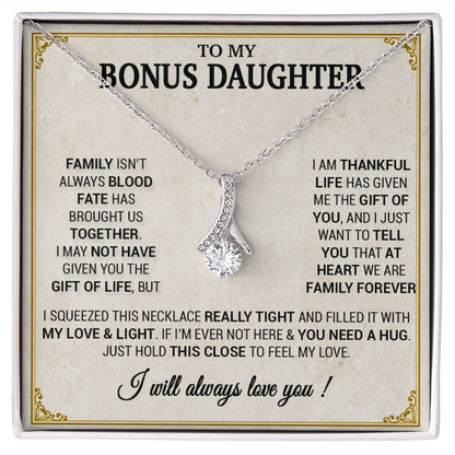 To my bonus daughter necklace