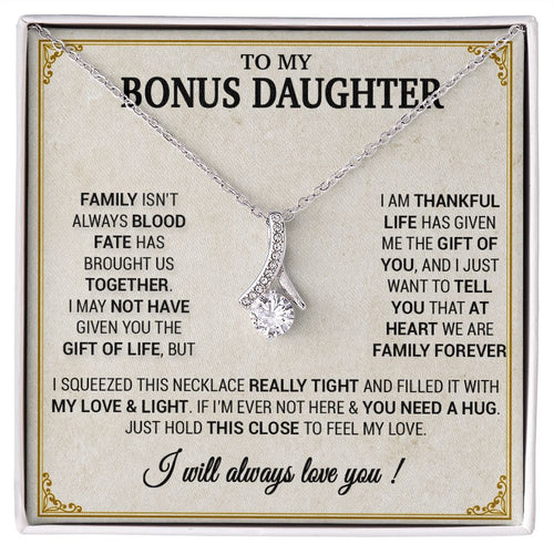To my bonus daughter necklace