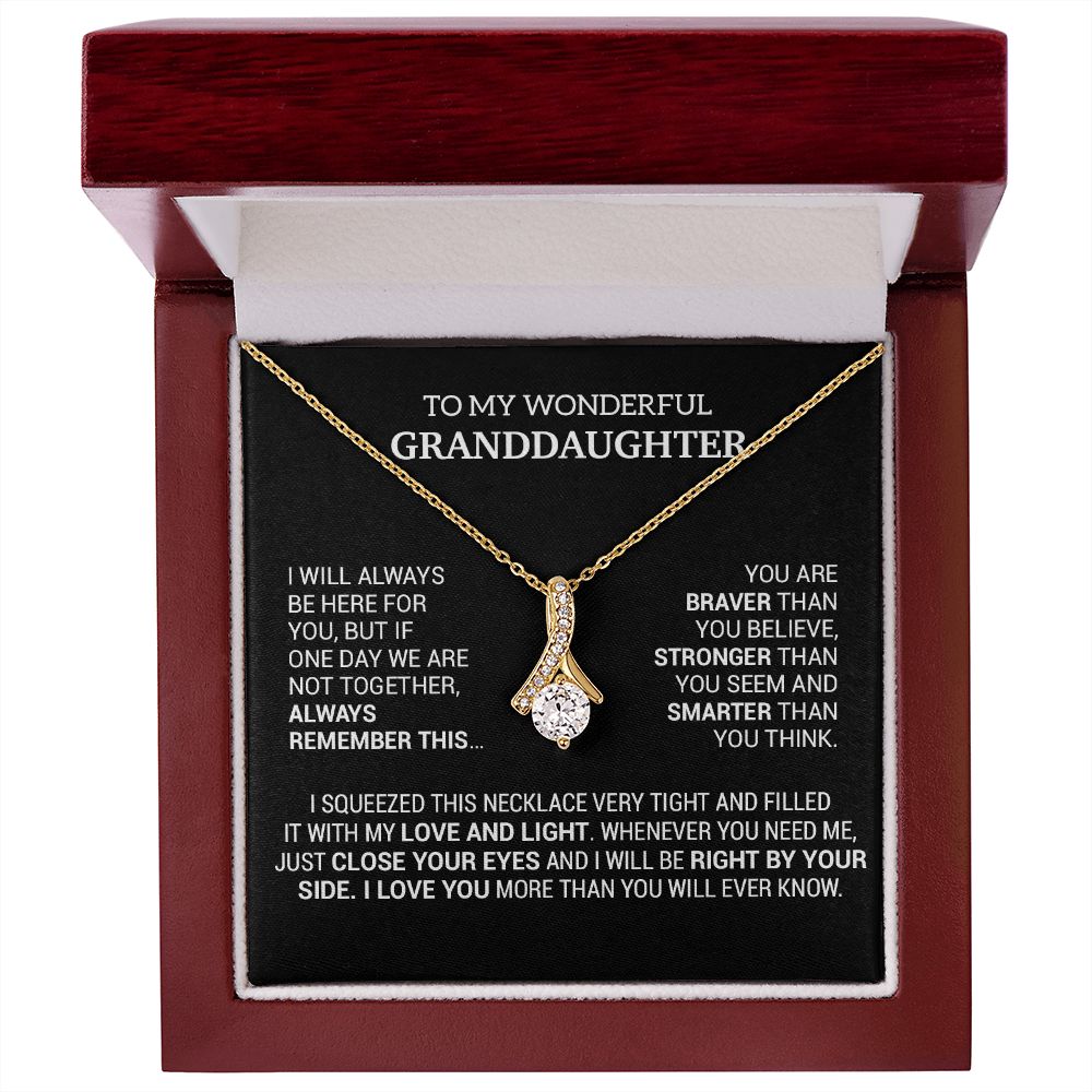 To My Granddaughter Necklace, Birthday Anniversary Granddaughter Gift, Gift from Grandma Grandpa