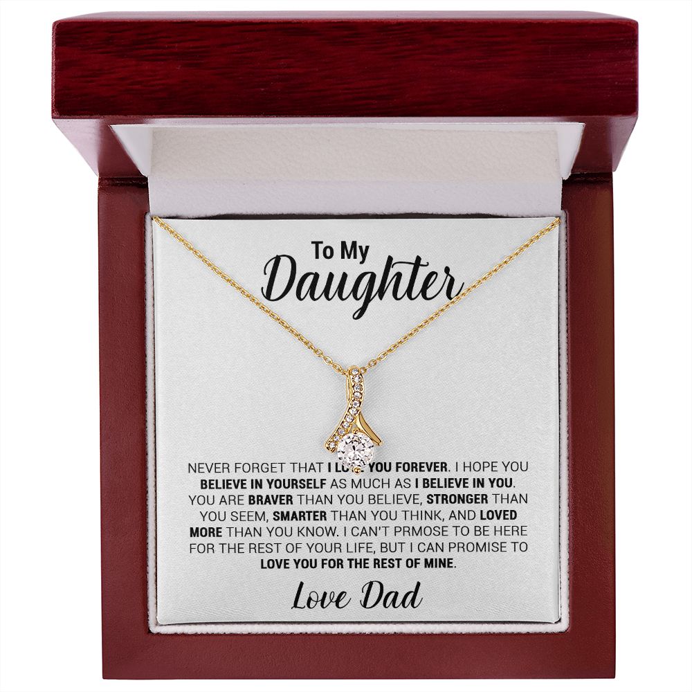 To My Daughter Necklace, Gift For Daughter From Dad, Daughter Father Necklace