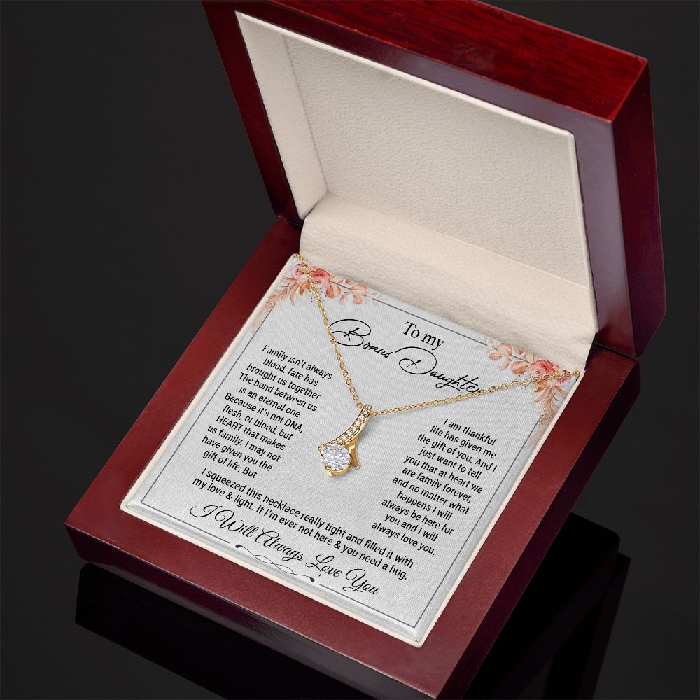 To my bonus daughter necklace, bonus daughter necklace from stepdad necklace