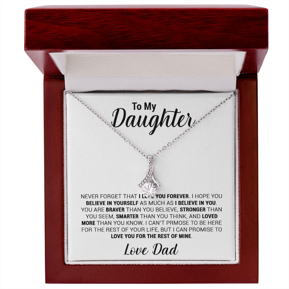 To My Daughter Necklace, Gift For Daughter From Dad, Daughter Father Necklace