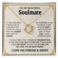 To My Beautiful Soulmate Necklace, Gift for Wife, Girlfriend, Anniversary Gift
