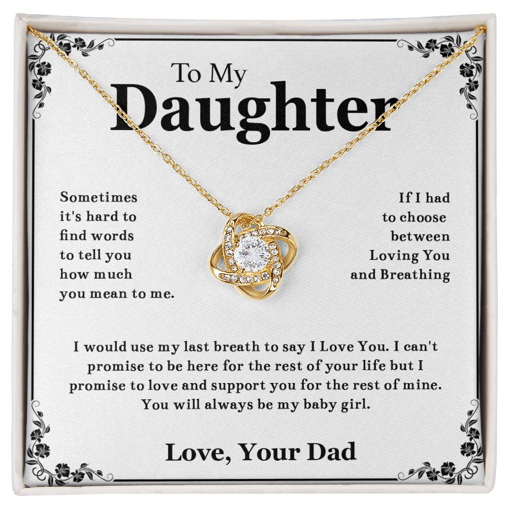 To My Daughter Necklace, Daughter Father Necklace, Daughter Gift from Dad