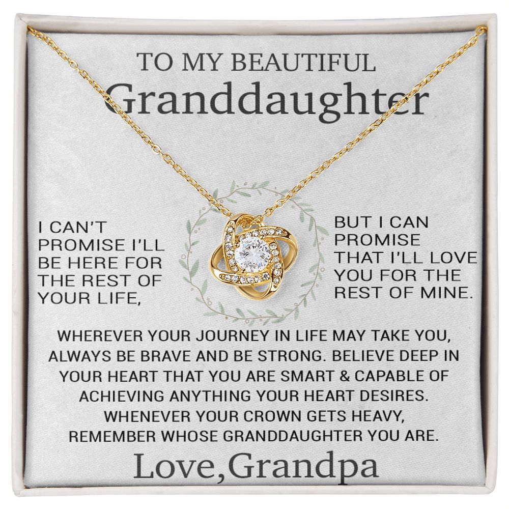 Granddaughter Necklace - Granddaughter Gifts From Grandpa Grandma