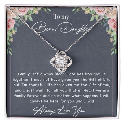 To My Bonus Daughter Necklace, Gift For Daughter, Birthday Graduation Christmas
