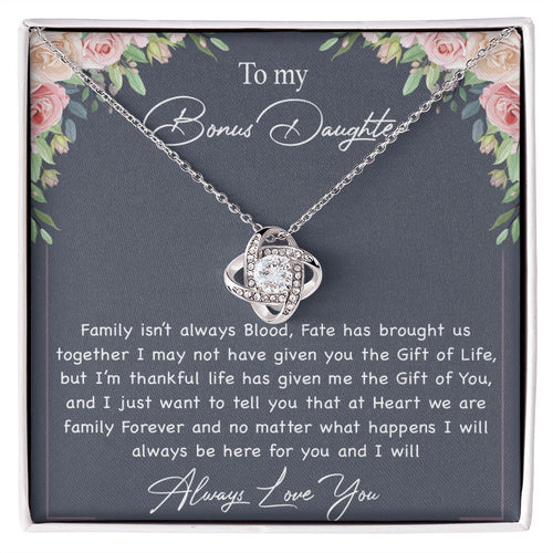 To My Bonus Daughter Necklace, Gift For Daughter, Birthday Graduation Christmas