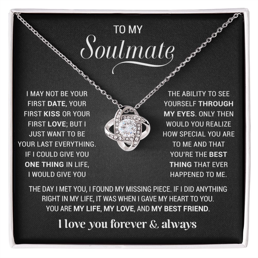 To My Soulmate Necklace, Gift For Wife, Gift from Husband, Valentine Days Gift