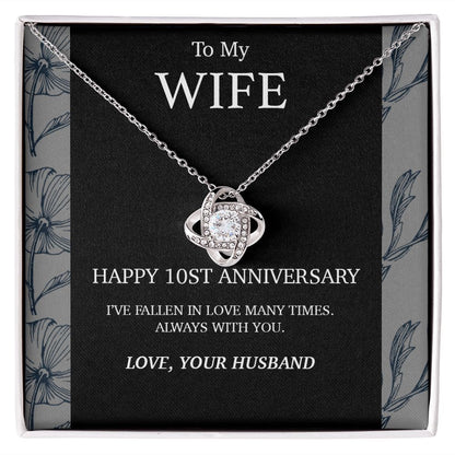 10 Year Anniversary Gift For Wife Necklace,Year Anniversary Gift,10 Year Wedding