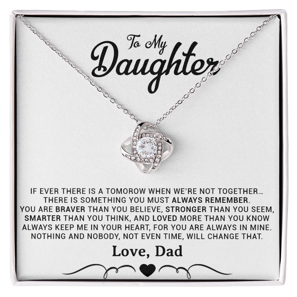 11To My Daughter Necklace, Gift for Daughter from Dad, Daughter Father Necklace