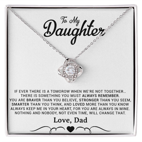 11To My Daughter Necklace, Gift for Daughter from Dad, Daughter Father Necklace