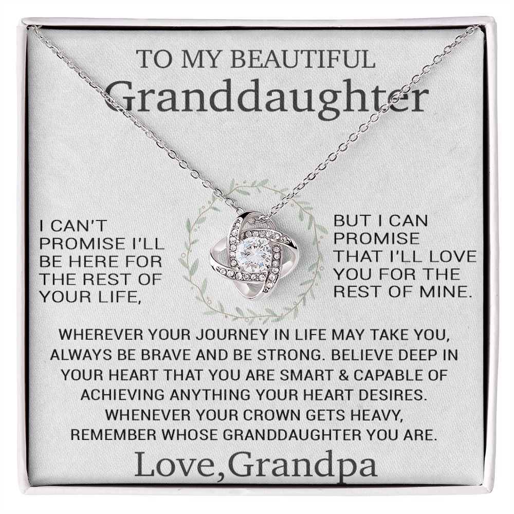 Granddaughter Necklace - Granddaughter Gifts From Grandpa Grandma