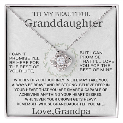 Granddaughter Necklace - Granddaughter Gifts From Grandpa Grandma