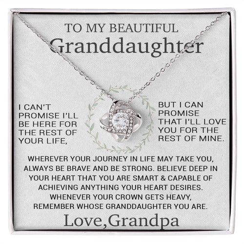 Granddaughter Necklace - Granddaughter Gifts From Grandpa Grandma