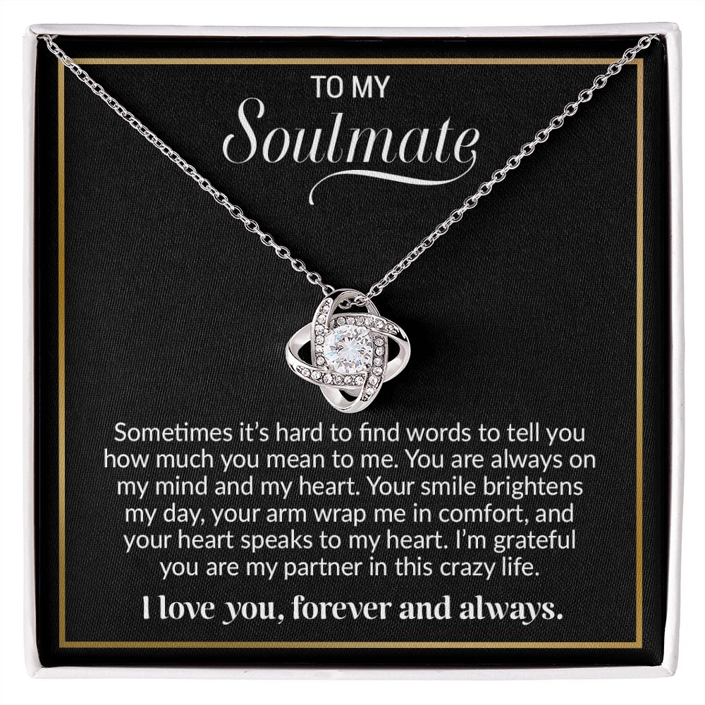 To My Soulmate Necklace, Valentine Gift For Her, Gift For Soulmate