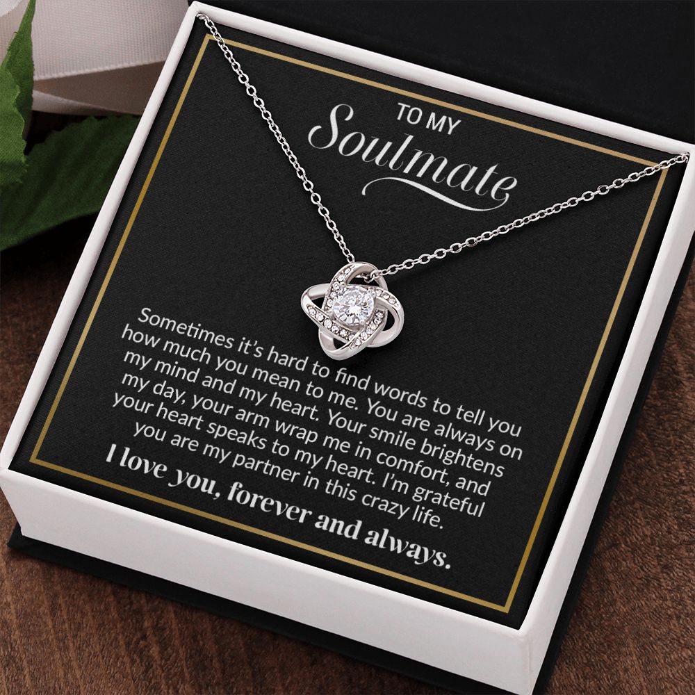 To My Soulmate Necklace, Valentine Gift For Her, Gift For Soulmate