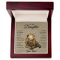 To My Daughter Lion Dad Necklace,Father Daughter Gift,Birthday Gift for Daughter