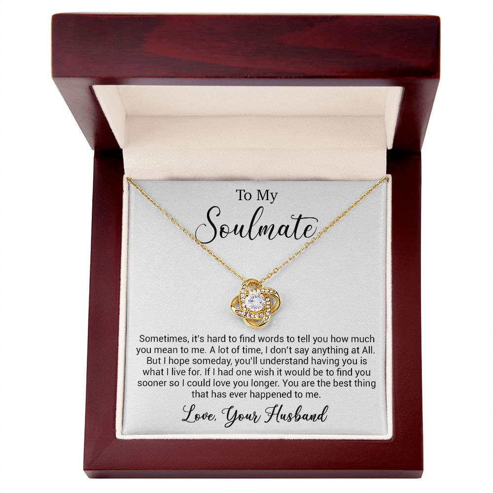 To My Soulmate Necklace, Gift For Wife Girlfriend From Husband, Valentines Day