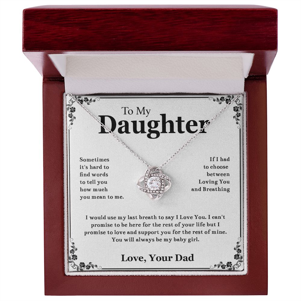 To My Daughter Necklace, Daughter Father Necklace, Daughter Gift from Dad