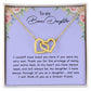 To my Bonus Daughter Necklace, Bonus Daughter, Step Daughter Gift