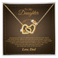 11To My Daughter Necklace, Gift For Daughter From Dad, Daughter Father Necklace