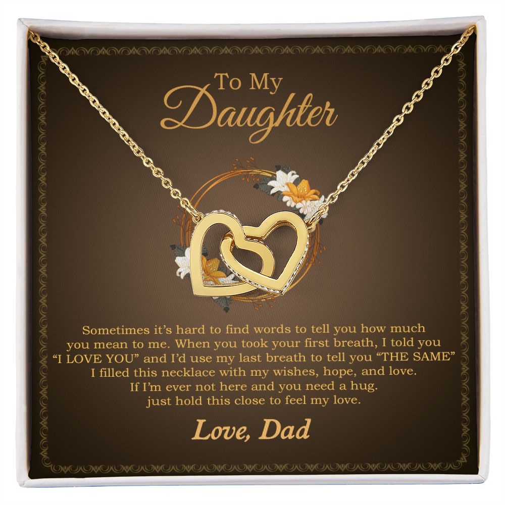11To My Daughter Necklace, Gift For Daughter From Dad, Daughter Father Necklace
