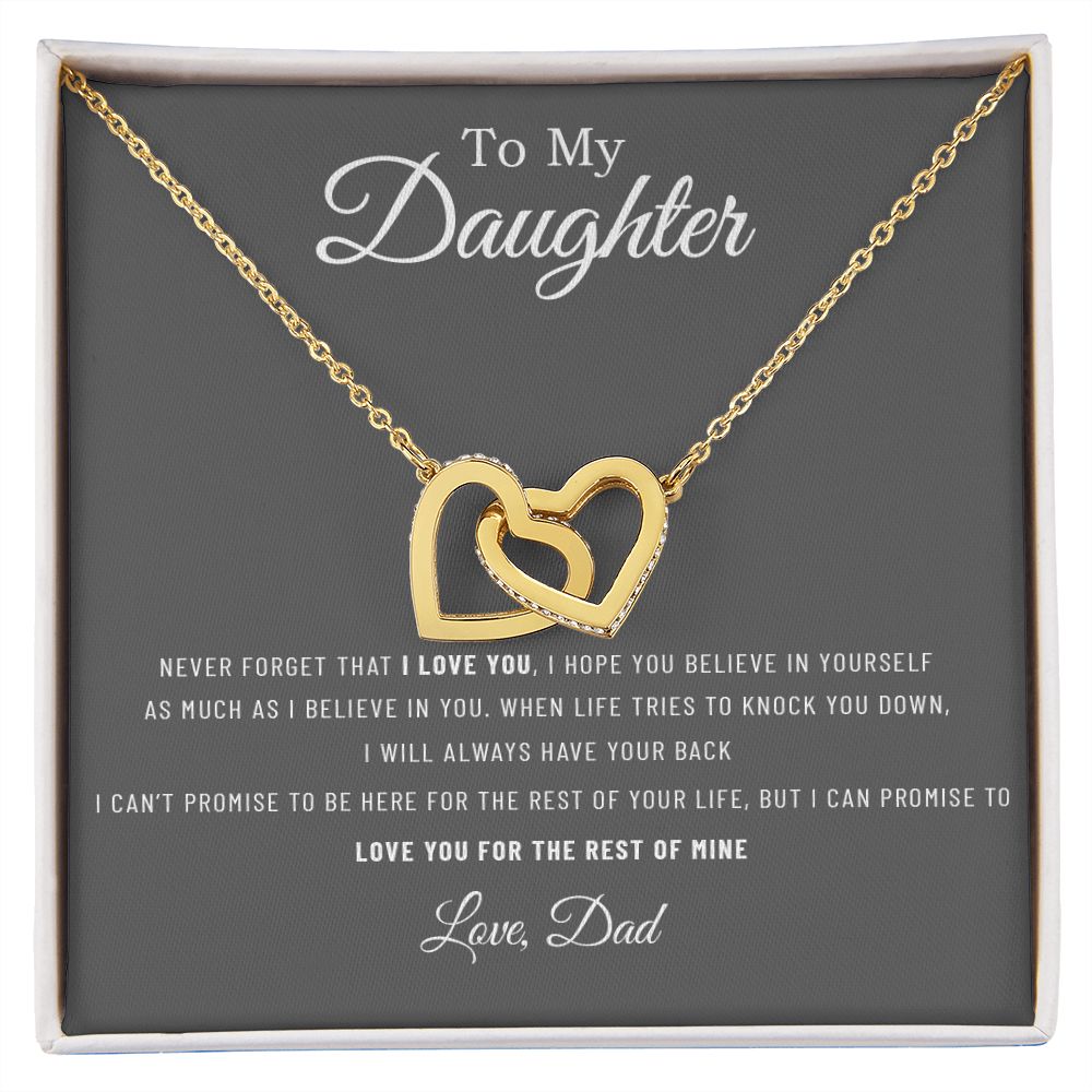 To My Daughter Necklace, Gift For Daughter From Dad, Daughter Father Necklace88