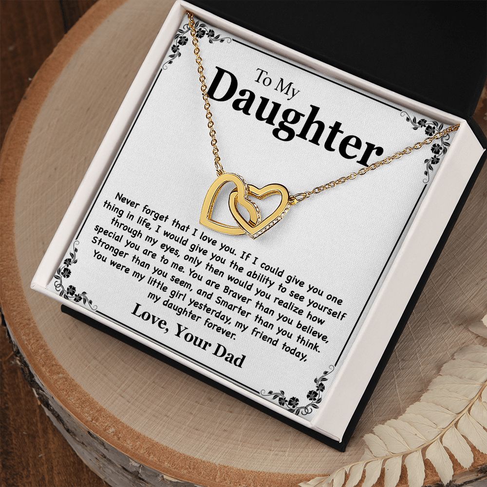 To My Daughter Necklace - Never Forget That I Love You - Love Your Dad Gift