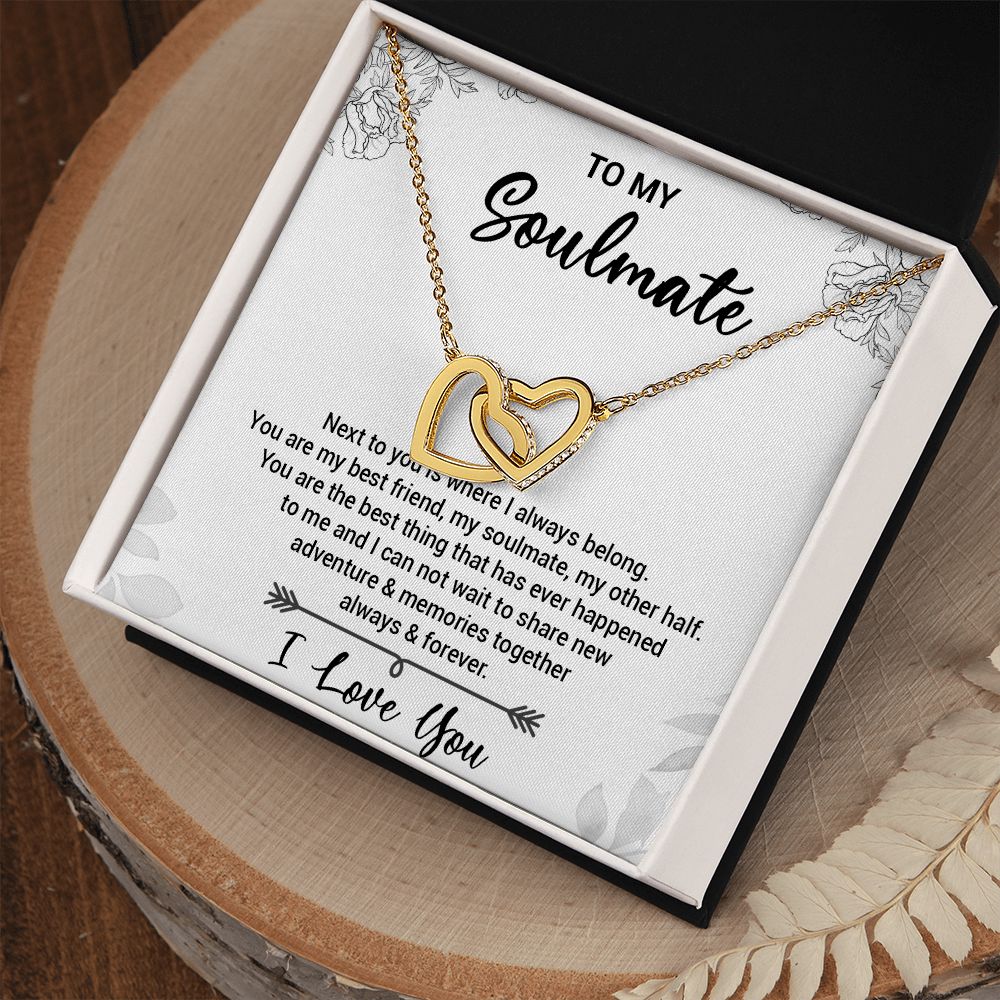 To My Soulmate Necklace Gift For Girlfriend Wife Birthday Gifts Christmas Gifts