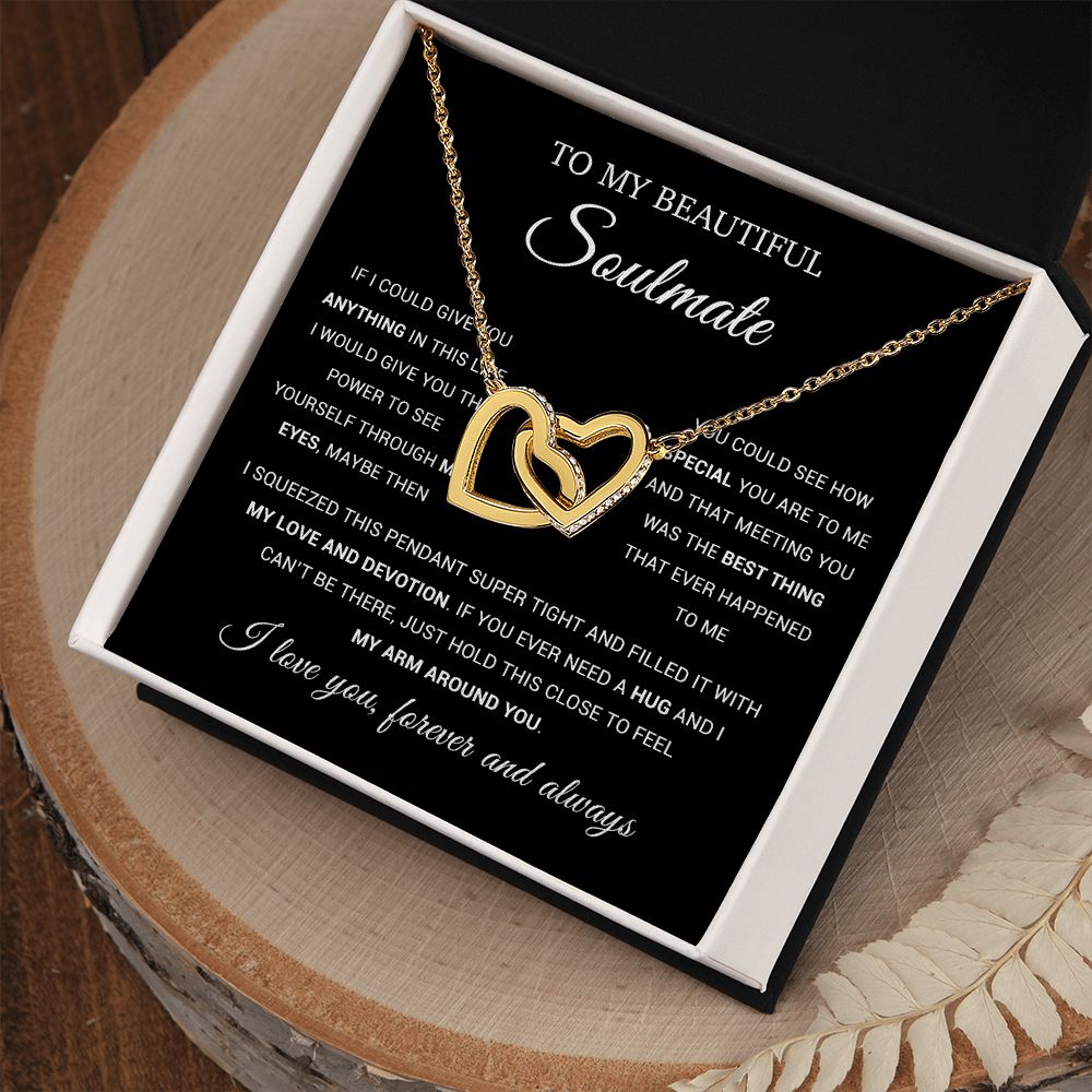 To My Beautiful Soulmate Necklace, Gift for Wife, Girlfriend, Anniversary Gift