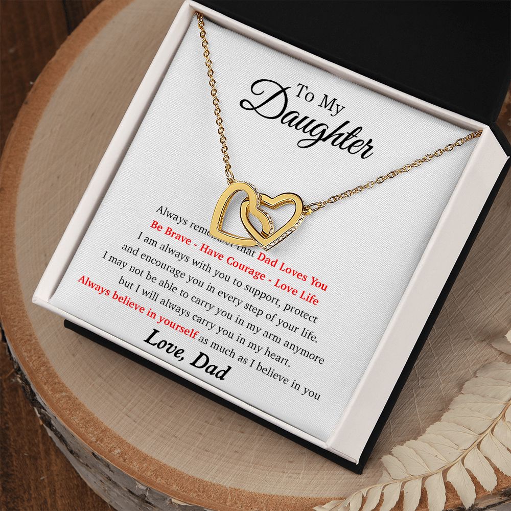 To My Daughter Necklace, Gift For Daughter From Dad, Daughter Father Necklace