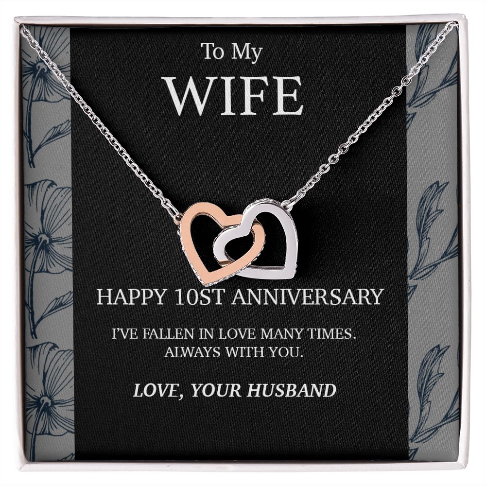 10 Year Anniversary Gift For Wife Necklace,Year Anniversary Gift,10 Year Wedding