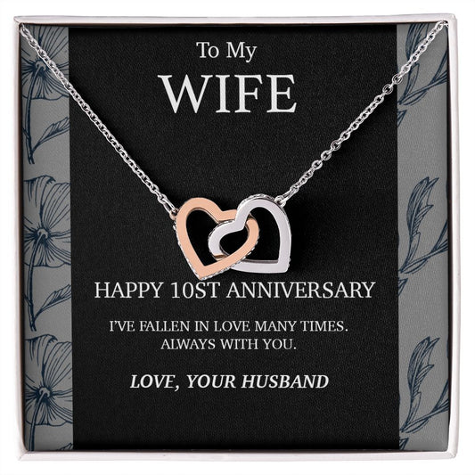 10 Year Anniversary Gift For Wife Necklace,Year Anniversary Gift,10 Year Wedding
