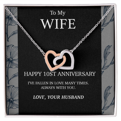 10 Year Anniversary Gift For Wife Necklace,Year Anniversary Gift,10 Year Wedding