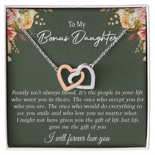 To my Bonus Daughter Necklace, Bonus Daughter, Step Daughter Gift