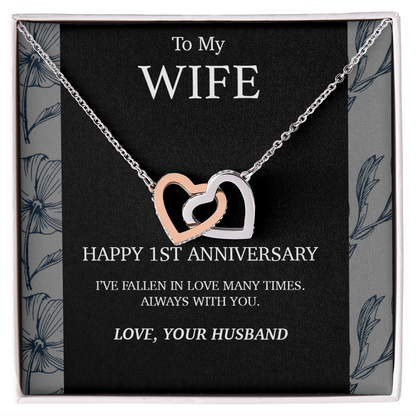1 Year Anniversary Gift For Wife Necklace, Year Anniversary Gifts,1 Year Wedding
