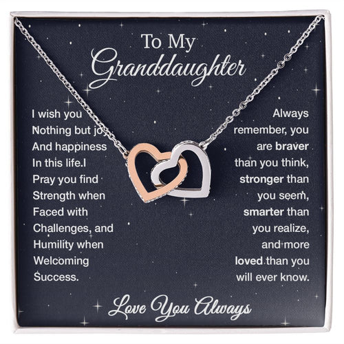 Granddaughter Necklace - Granddaughter Gifts From Grandpa Grandma
