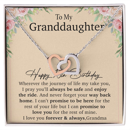 Happy 16th Birthday, To My Granddaughter Necklace, Gift For Granddaughter