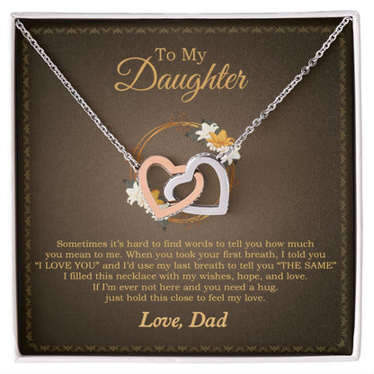 11To My Daughter Necklace, Gift For Daughter From Dad, Daughter Father Necklace