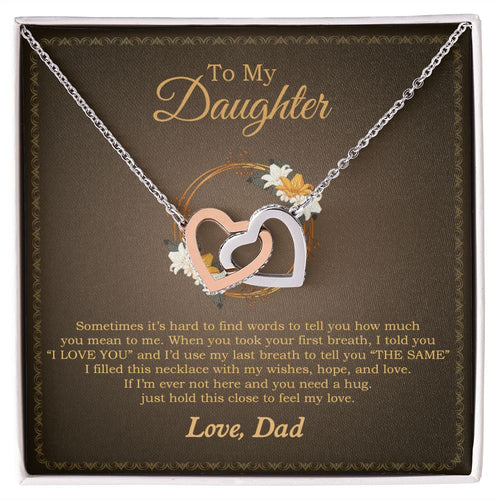 11To My Daughter Necklace, Gift For Daughter From Dad, Daughter Father Necklace