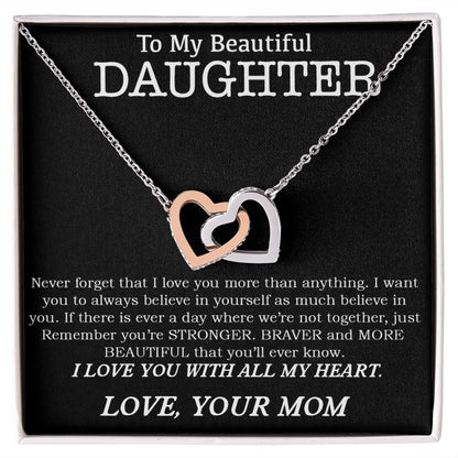 To My Beautiful Daughter Necklace, Necklace for Daughter, Daughter Gifts