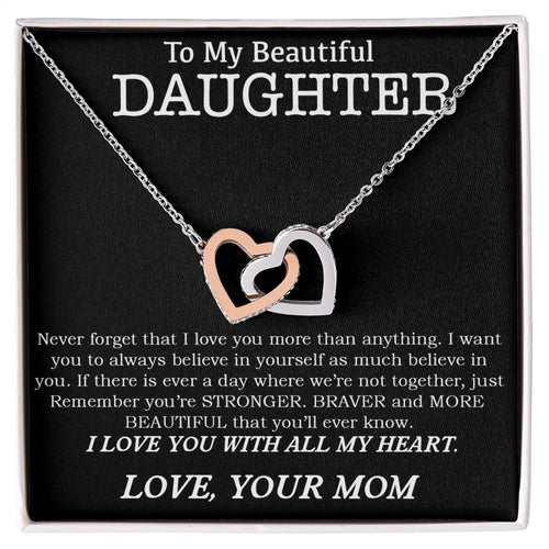 To My Beautiful Daughter Necklace, Necklace for Daughter, Daughter Gifts
