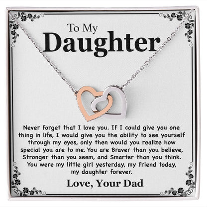 To My Daughter Necklace - Never Forget That I Love You - Love Your Dad Gift